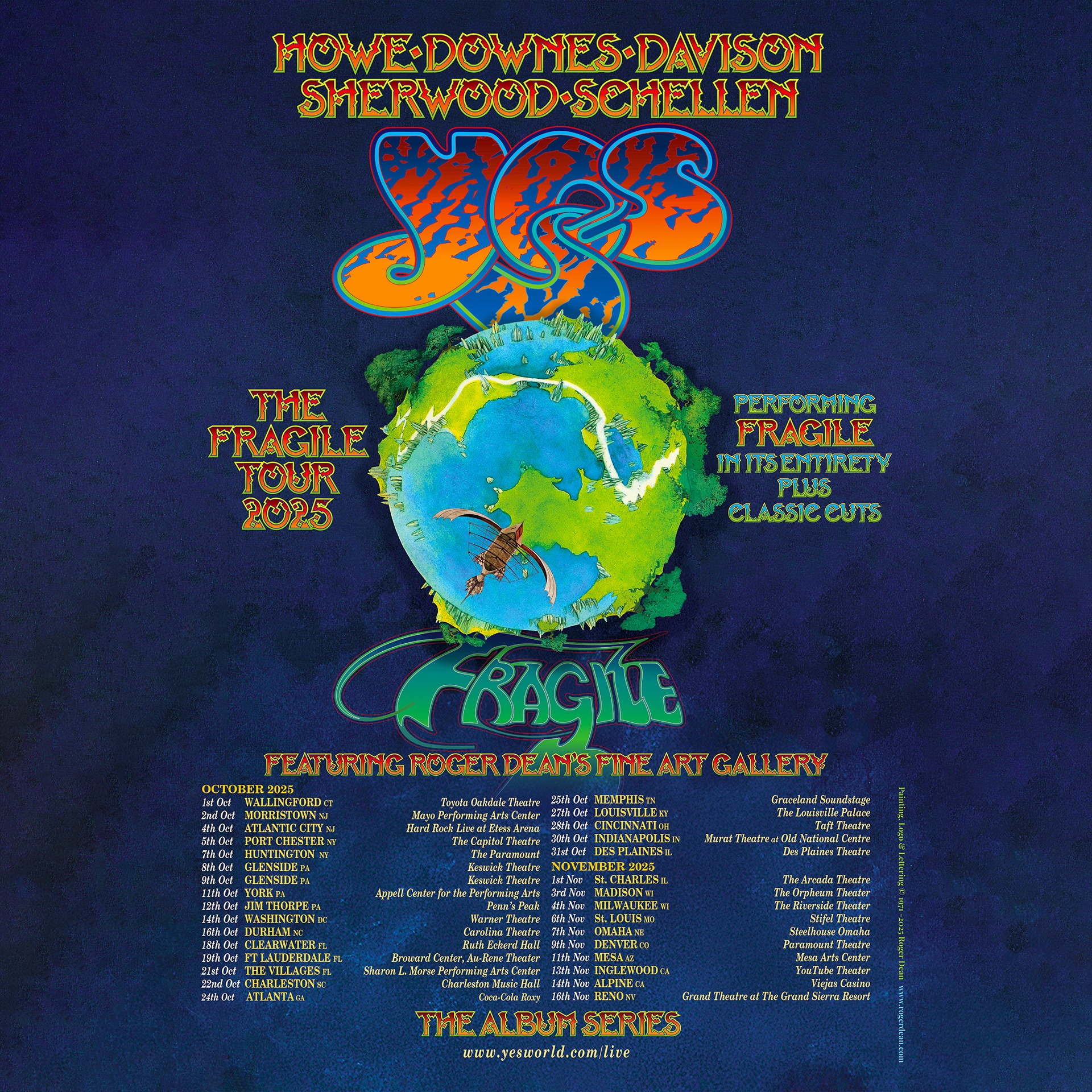 Yes The Fragile Tour Poster 2025-2026