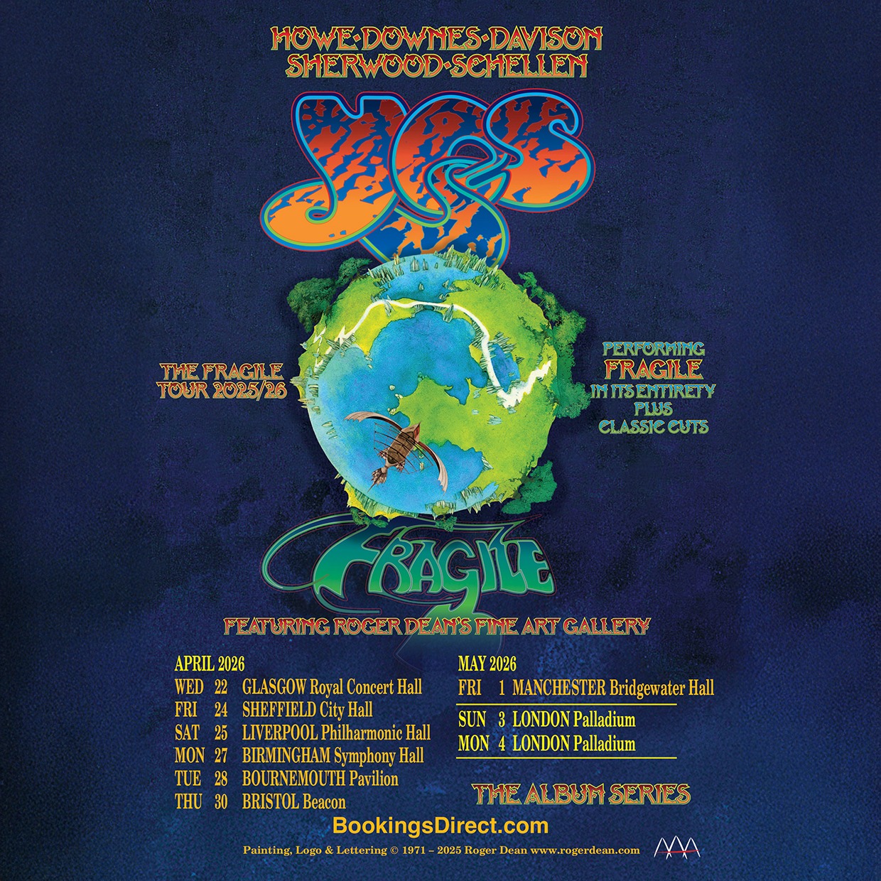 Yes The Fragile Tour Poster 2025-2026